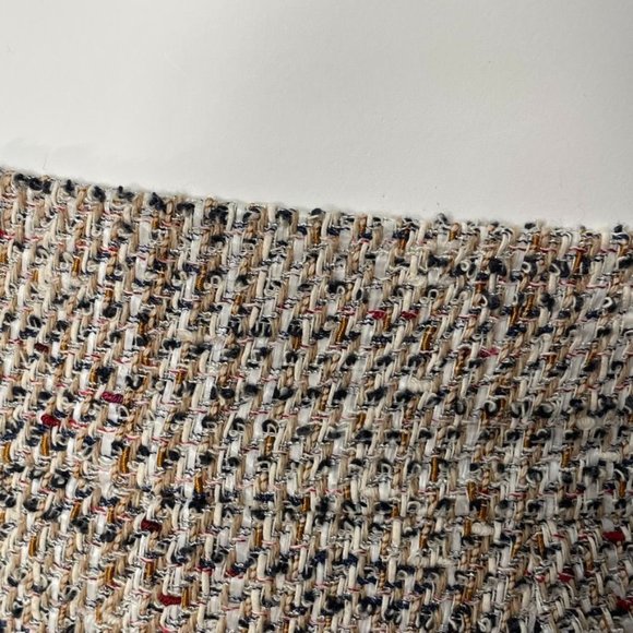 CHANEL 10P Ivory & Multi Colored Tweed Lesage Fringe Hem Pencil Skirt - Picture 8 of 12